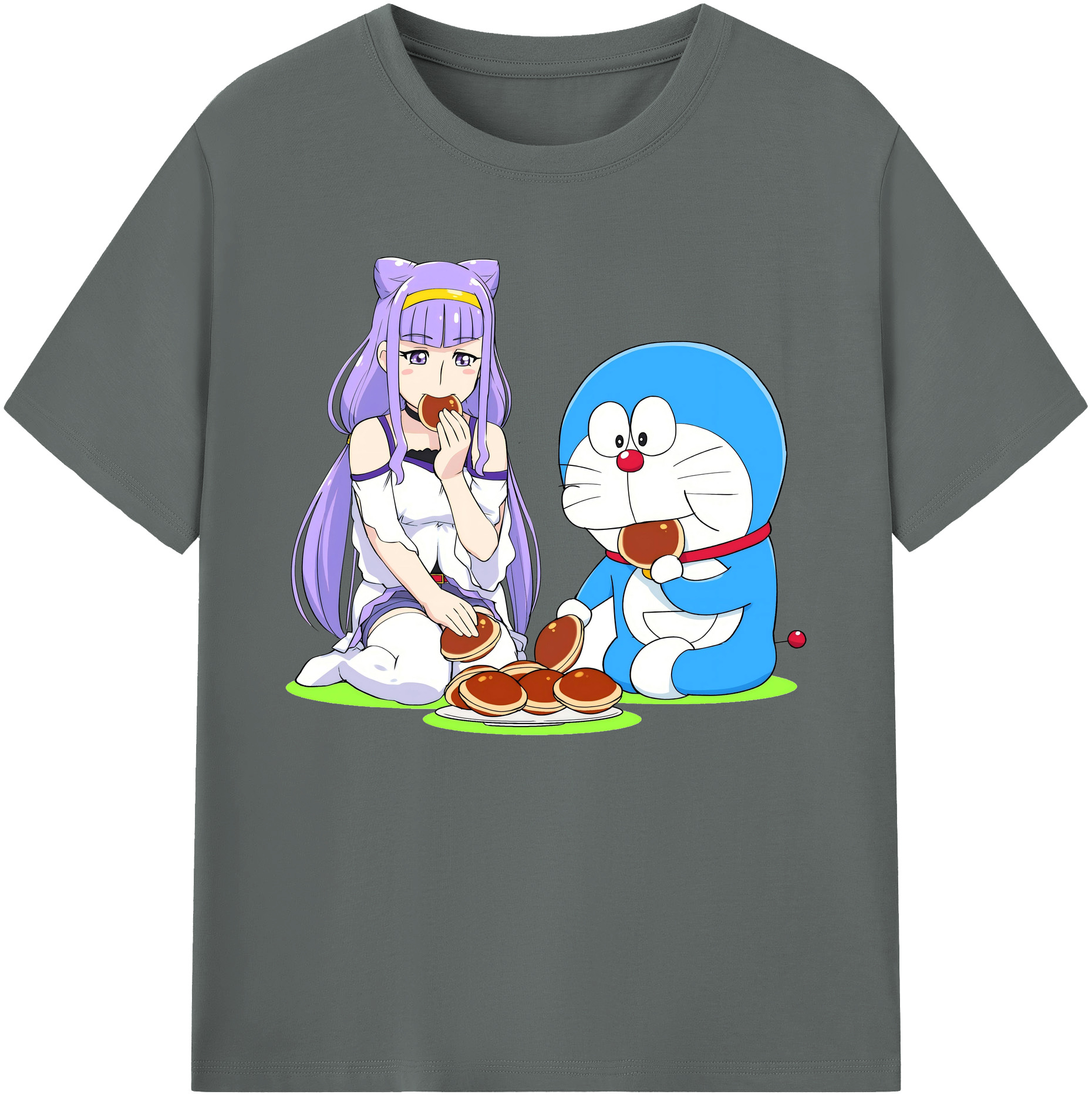 （画像用） ドラえもん Doraemon 綿100％ メンズ半袖Tシャツ｜肌触りやわらか＆通気性